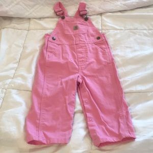 Carhartt pink bib overalls 18 month